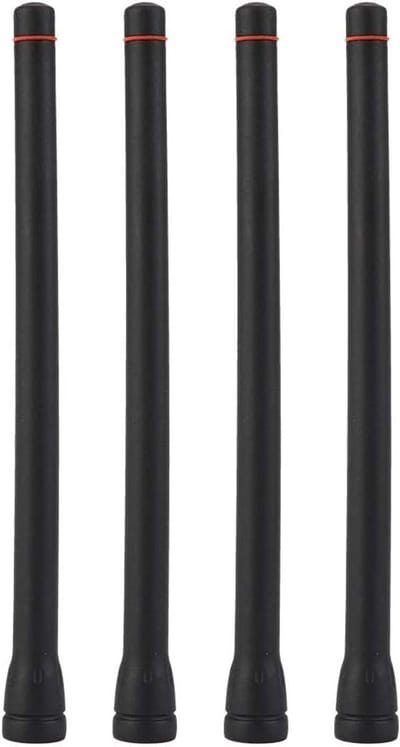 4 Stuks VHF Rubber Antenne voor Handheld Walkie Talkie, Hoge Kwaliteit, Stabiele Signaaloverdracht, Ideaal voor Communicatie en Outdoor Activiteiten
