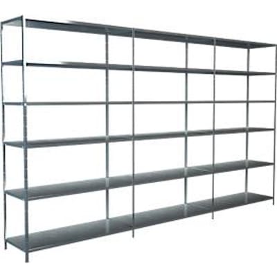 Legborden zonder bouten, H 2300 x B 2600 x D 350 mm, gegalvaniseerd