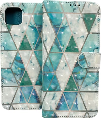 Portemonnee Book Case Hoesje Geschikt voor: Samsung Galaxy A22 5G - Marmer Print