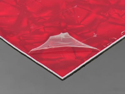 Göldo Pickguard blank 3-ply rood pearl 23x41 - Pickguard