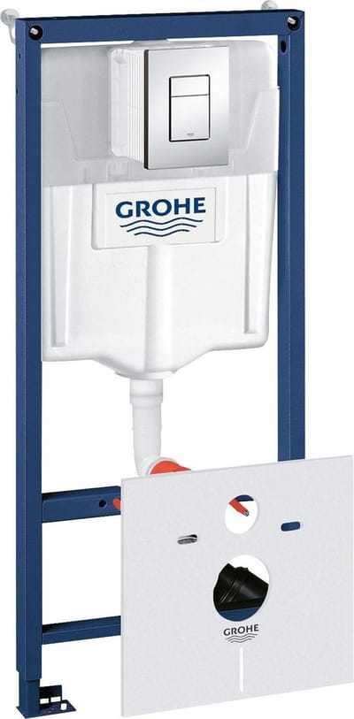 GROHE Rapid SL 4-in-1 Inbouwreservoir - Voor hangend toilet â€“ Incl. bedieningsplaat en geluiddemping