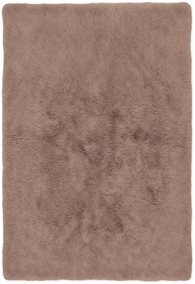 Vloerkleed hoogpolig taupe tapijt 160x230cm vloerbedekking