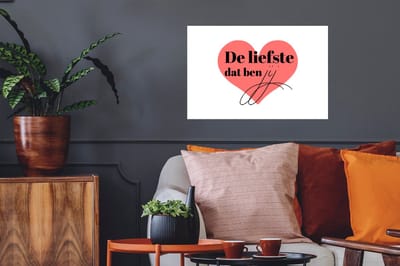 Muurstickers - Sticker Folie - Quotes - Relatie - Stel - De liefste dat ben jij - Spreuken - 60x40 cm - Plakfolie - Muurstickers Kinderkamer - Zelfklevend Behang - Zelfklevend behangpapier - Stickerfolie