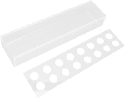 Langwerpige heldere acryl vaas met 12/14/16 gaten - Elegante rechthoekige vaas voor bloemen, decoratie en bruiloften