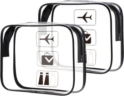 Transparante Toilet- en Make-up Tas Reisformaat Waterdicht 2 Stuks