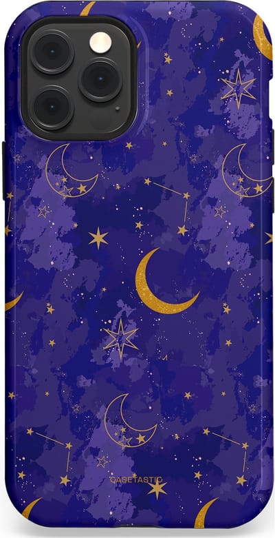 Casetastic Hoesje Geschikt voor Apple iPhone 12/12 Pro Magsafe - Stijlvolle Beschermende Duo-layer Case - Sterrennacht