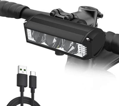 1000 Lux LED Fietslampen - Oplaadbare Fietslamp met 2000 mAh Batterij en IPX5 Waterdicht