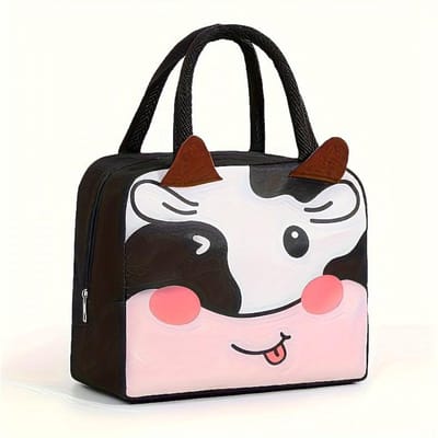 1 stuks Draagbare Cartoon Dierenpatroon Design Geïsoleerd, Draagbare Modieuze Handtas, Geschikt voor School, Werk en Reizen