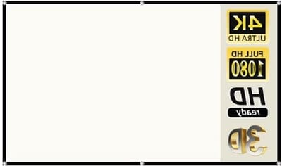 Projectiescherm - Draagbaar scherm - Thuisbioscoop creëren - Anti-licht canvas - 60 inch - Wit