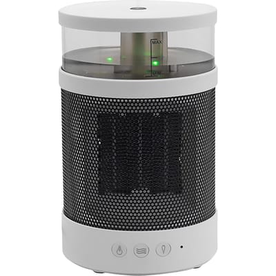 3-in-1 Kachel Luchtbevochtiger Kleurrijk 800W PTC Snelle Kachel Persoonlijk Bureau met Omvalbeveiliging voor Thuis Kantoor Kamer US Plug gray