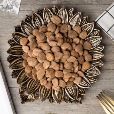 Nordique résine simulation plante tournesol cactus forme fruits secs melon graine assiette plateau de rangement bijoux ornements décor assiette 1pc no food