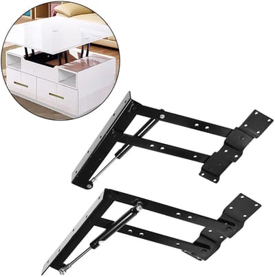 Dailygoods- Scharnier Hoogwaardig Staal - Zwart - Scharnier Reparatie Plaat - Scharnier Boormal - Scharnier Mal - 50 kg Laadvermogen - 2,5 mm Dikte - Meubelbeslag