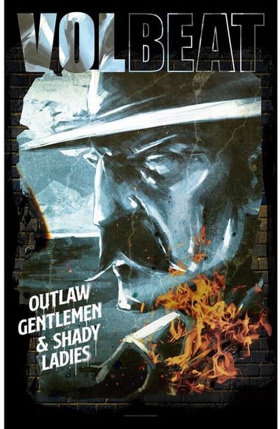 Volbeat Outlaw Gentleman Unisex Vlag - meerkleurig - Standard