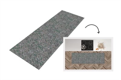 Keukenloper - Loper keuken - IJzer - Platen - Patroon - 150x50 cm - Keukenloper vinyl