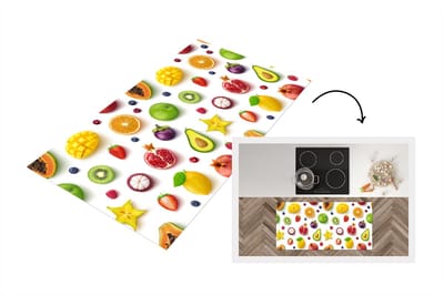 Keukenloper - Loper keuken - Fruit - Patronen - Kleuren - 120x60 cm - Keukenloper vinyl