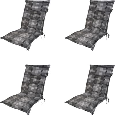 Madison - Tuinstoelkussen Lage Rug Patchy grey - Ca. 105x50 cm - Set van 4