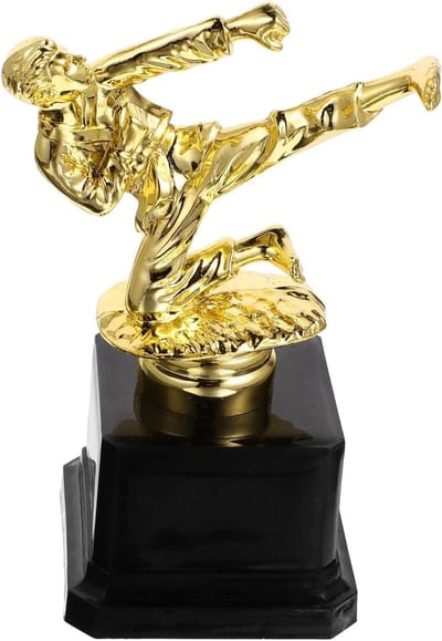 Vechtsport Trofee - Prijs Beker - Wedstrijd Beloning - Realistisch Design - 15 cm Hoog - Goud