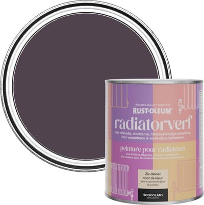 Rust-Oleum Donkerpaars Radiatorverf Hoogglans - Druivensap 750ml
