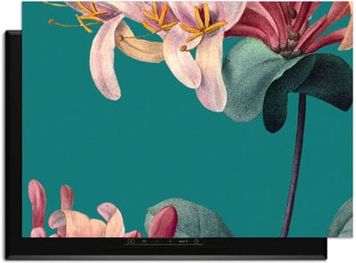 KitchenArt - Botanical Elegance – Inductie Beschermer - 83x51.5 cm - Kookplaat Beschermer - Luxe Afdekplaat Inductieplaat - Anti-slip & Oprolbaar - Beschermmat Inductiekookplaat