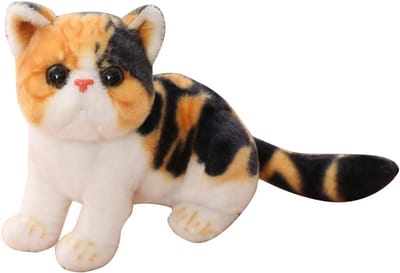 Realistische Pluche Kat Knuffel - Zacht Gevuld Dierenspeelgoed (26 cm) Cadeau voor Kinderen
