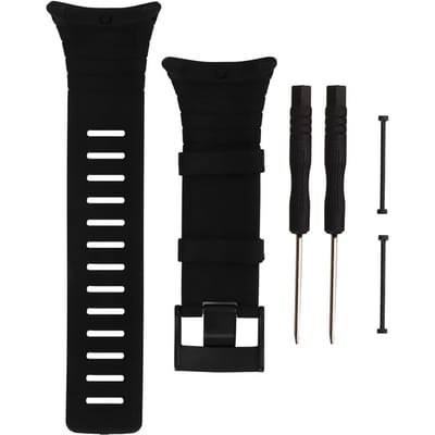 Universele Rubberen Horlogeband Horlogeband Vervangend Accessoire voor Suunto core Zwart gray