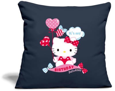 Hello Kitty Met Ballonnen Jarig Ontwerp Sierkussenhoes, 45 x 45 cm