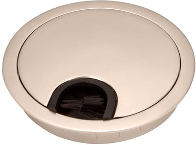 SO-TECH Kabeldoorvoer van metaal Boormaat Ø 90 mm RVS look mat Kabelopening met stofafdichting