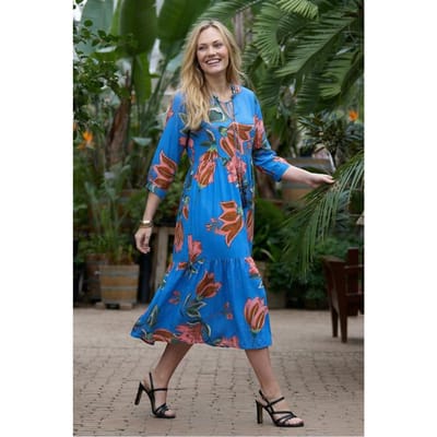 DIDI Dames Dress Serenade Blue Dreamy print maat 38