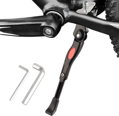 Famanu - Universele fietsstandaard 20–26 inch, aluminiumlegering met antislip rubberen voet – Zilver