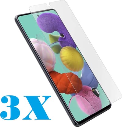 Screenprotector Glas - Tempered Glass Screen Protector Geschikt voor: Samsung Galaxy A51 / A51 5G - 3x