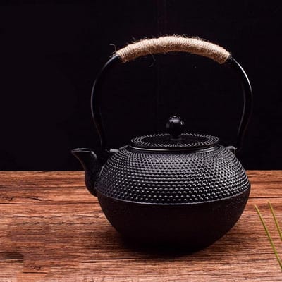 Gietijzeren Waterkoker - Theepot Fornuis - Thee Zetten - Gelijkmatige Warmteverdeling - 1.2 Liter - Roze