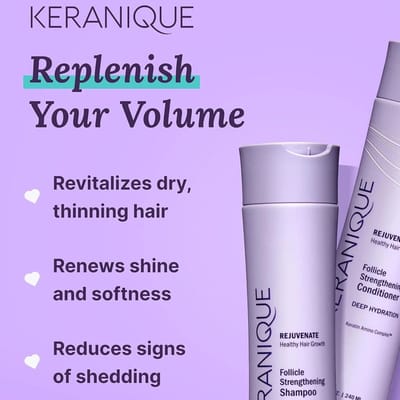 Keranique Volumizing Follicle Strengthening Conditioner - Volumeverhogend- Verzorgt fijn haar en geeft volume