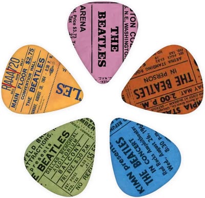 D'Addario 1CWH4-10B11 Beatles 1964 Tour Ticket Stubs Picks - Plectrum set