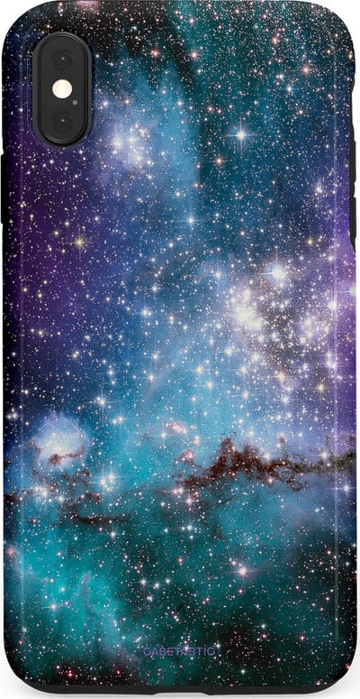Casetastic Hoesje Geschikt voor Apple iPhone Xs Max - Stijlvolle Beschermende Duo-layer Case - Nebula nachtdroom