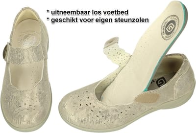 G-comfort -Dames - beige - ballerina's & mocassins - maat 39