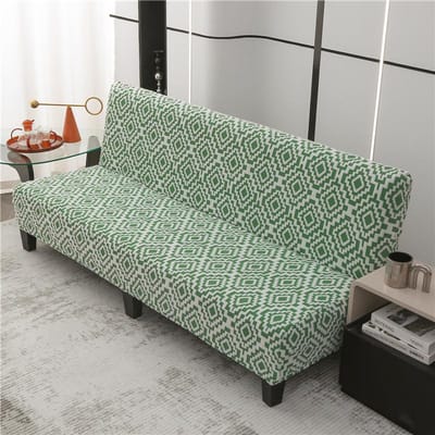 Housse de Canapé Extensible Housse de Canapé-Lit Pliant Housse de Canapé sans Accoudoirs Drap Housse Élastique pour Canapé-Lit S gray