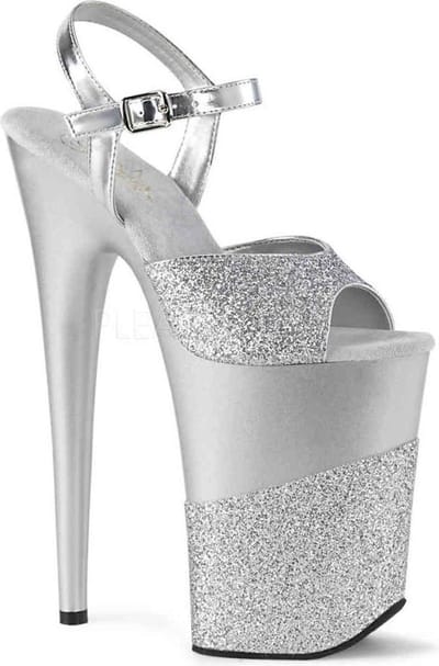 Pleaser - FLAMINGO-810LG Sandaal met enkelband, Paaldans schoenen - Paaldans schoenen - 36 Shoes - Goudkleurig/Champagne