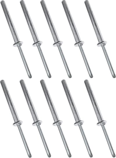Blindklinknagels - Popnagels Aluminium Staal - Bevestigen Materialen - Standaard DIN 7337 A - Ø5x50mm 10 Stuks - Zilverkleurig