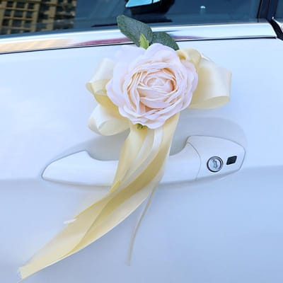 Creatieve Kunstmatige Bloemen Bruiloft Auto Decor Bloemen Deurgrepen Achteruitkijkspiegel Decoratie Accessoires Huwelijksrekwisieten Geschenken gray
