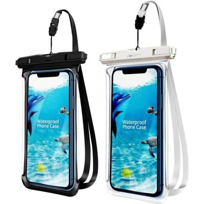 Telefoonhoesje, Volledig Zichtbaar Waterdichte Hoes voor Mobiele Telefoon Transparante Droge Zakken Strand Zwemmen Duiken Universele Opslag Of