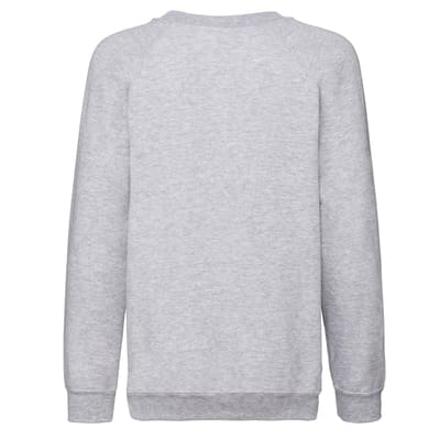 Fruit of the Loom Kinder/Kids Klassiek Heather Raglan Sweatshirt (Heide Grijs)