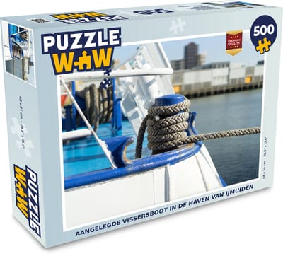 Puzzel Aangelegde vissersboot in de haven van IJmuiden - Legpuzzel - Puzzel 500 stukjes
