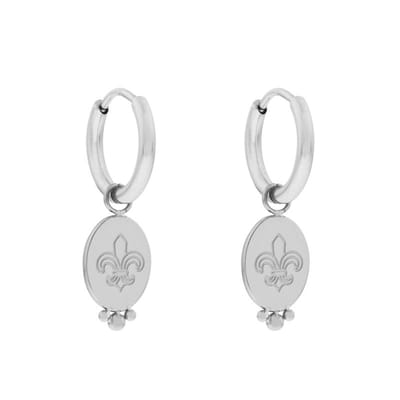 Essentialistics - Oorbellen minimalistisch met hanger zwaard - Nikkelvrij - Zilverkleur - Stainless steel (verkleurt niet) - Kliksluiting