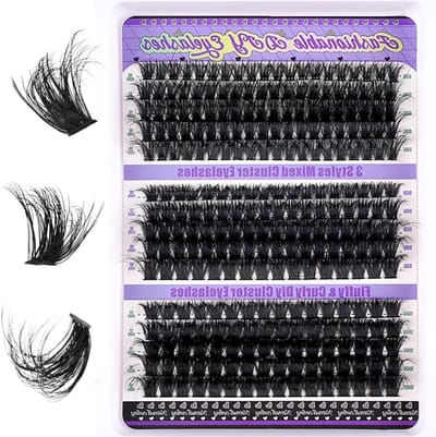 Individuele Wimpers Kit voor Meisjes en Vrouwen - Cluster Wimpers Set met Pluizige Russische Extensions - Duurzame Wimper Clusters - 270 Stuks (10-18mm Mix)