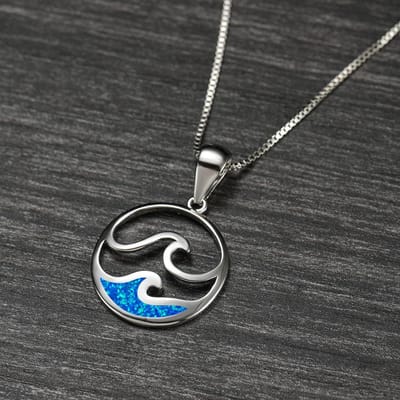 Blue Ocean Hanger Europees en Amerikaans Minimalistisch Niche Design Nieuwe Ketting Modieus en Gepersonaliseerd gray