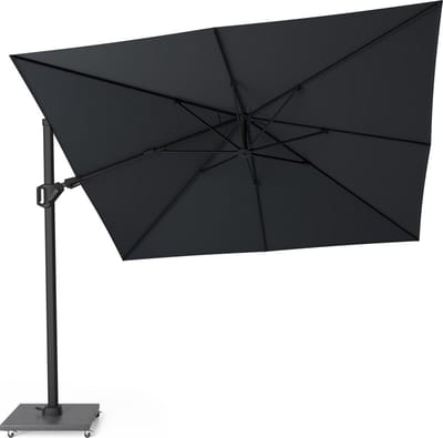 Challenger T2 premium zweefparasol 300x300 cm matt black mast jet black