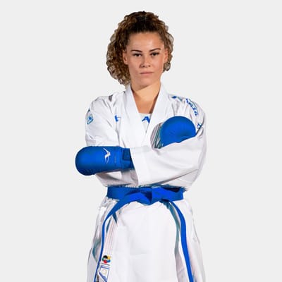 Arawaza kumite-karatepak Onyx Oxygen | Set | WKF-approved | Blauw / Rood (Maat: 165)