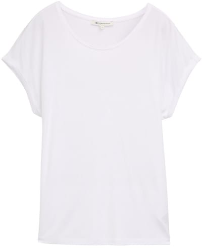 Tom Tailor Denim - T-shirt met losse pasvorm - Maat XXL - White