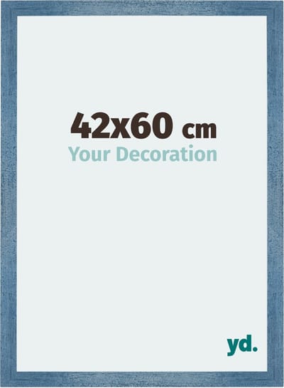 Your Decoration - Fotolijst 42x60 cm - MDF - Helder Blauw Geveegd - Mura