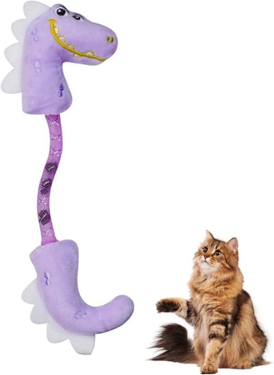 Katten Speelgoed - Kattenkruid Speeltje - Tegen Verveling - Realistisch Ontwerp - Paars